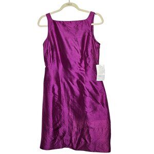 Lilly Pulitzer Vintage NWT Sleeveless Violet Silk Sleeveless Dress Size 8 Career